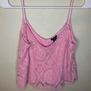 Pink cropped tank
